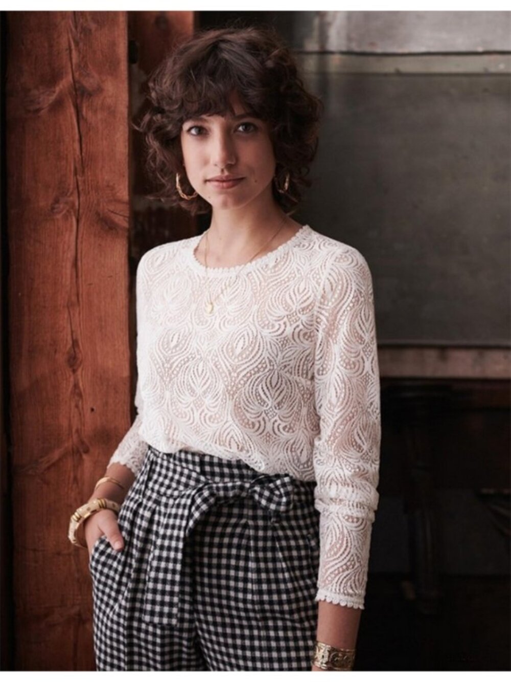 💕SEZANE💕 Cyrielle Blouse ~ Ecru 34 NWOT - Picture 5 of 16